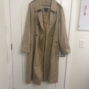 Brooks Brothers Cashmere Wool Luxury Classic Tan Trench Coat